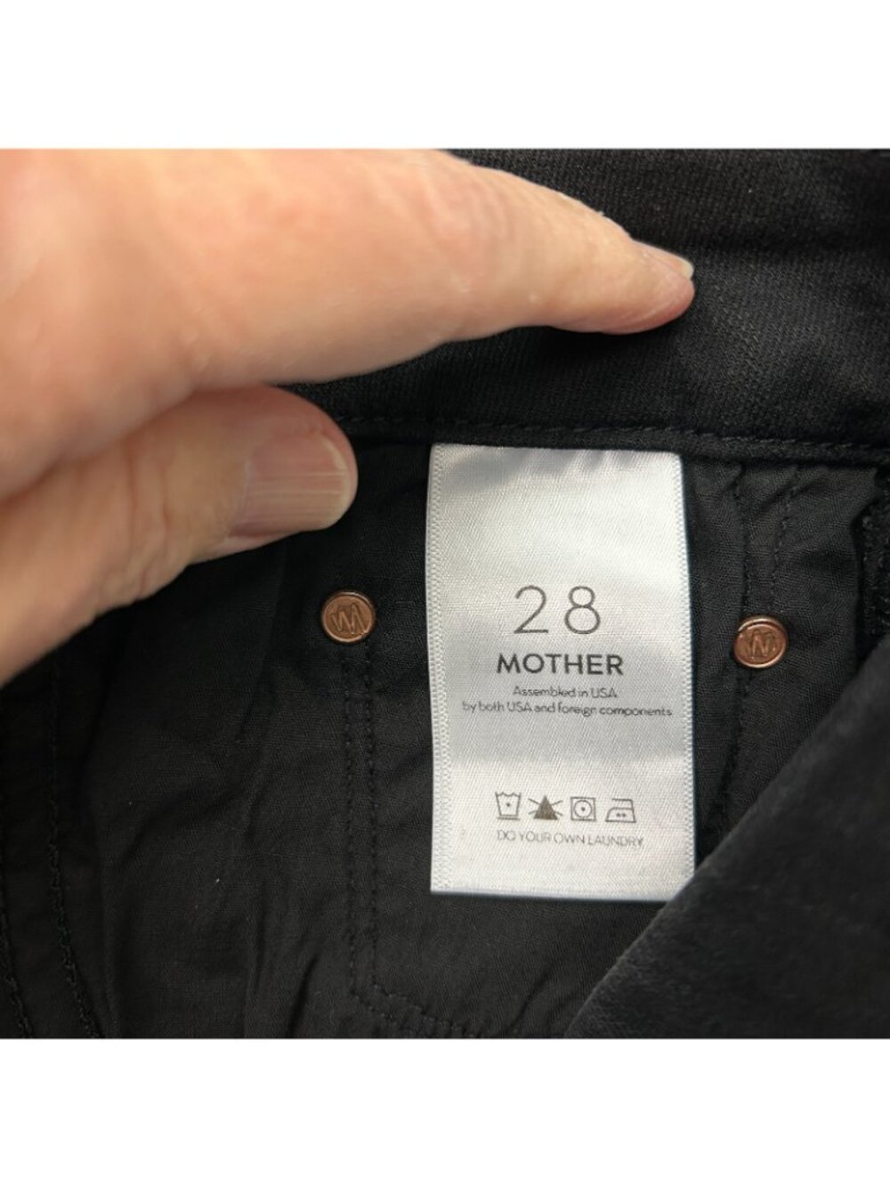 Mother The Looker Skinny Jeans Women's Size 28 Not Guilty Black Wash Denim - Picture 7 of 15